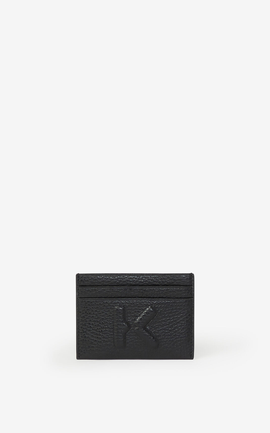 Kenzo Imprint grained δερματινα cardholder πορτοφόλι ανδρικα μαυρα | GR580370